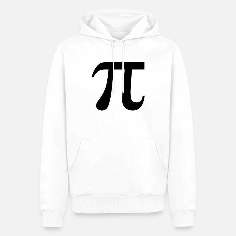 PI - Männer Premium Bio Hoodie - Weiß