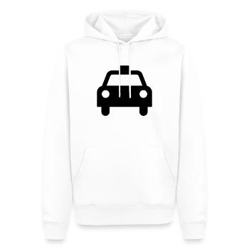 Taxi - Sweat à capuche Premium bio Homme - blanc - Devant - Nico (187cm)