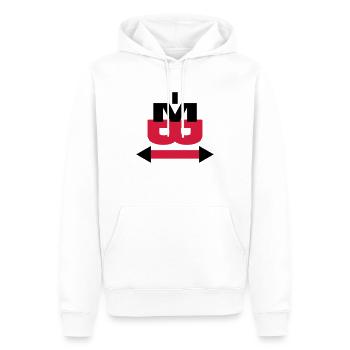 i am bi (© alteerian) - Männer Premium Bio Hoodie - Weiß - Vorne - Nico (187cm)