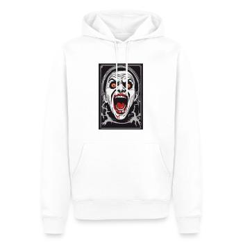 Design effrayant d’Halloween, tenue fantôme amusante - Sweat à capuche Premium bio Homme - blanc - Devant - Nico (187cm)