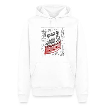 Fer - Sweat à capuche Premium bio Homme - blanc - Devant - Nico (187cm)