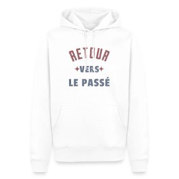 RETOUR VERS LE PASSé - Sweat à capuche Premium bio Homme - blanc - Devant - Nico (187cm)