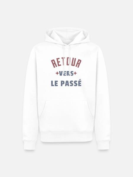 RETOUR VERS LE PASSé - Sweat à capuche Premium bio Homme - blanc