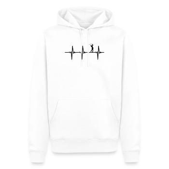 Herzschlag Golf Spiel - Männer Premium Bio Hoodie - Weiß - Vorne - Nico (187cm)