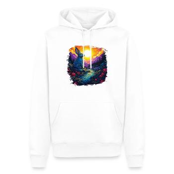 rabbit bearded collie easter for kids present idea - Männer Premium Bio Hoodie - Weiß - Vorne - Nico (187cm)