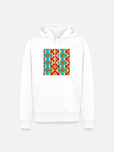 Stoff-Beutel Native-Style - Männer Premium Bio Hoodie - Weiß