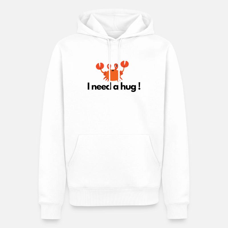 I beed a hug - Männer Premium Bio Hoodie - Weiß
