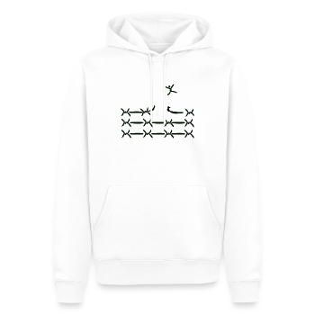 Free Freiheit Hamsterrad Ausbruch Prison Fun Toy - Männer Premium Bio Hoodie - Weiß - Vorne - Nico (187cm)