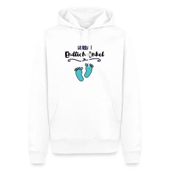 Endlich Onkel Werden Nichte Baby Verkündung Onkels - Männer Premium Bio Hoodie - Weiß - Vorne - Nico (187cm)