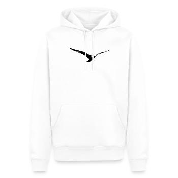 Mouette vintage en vol - Sweat à capuche Premium bio Homme - blanc - Devant - Nico (187cm)