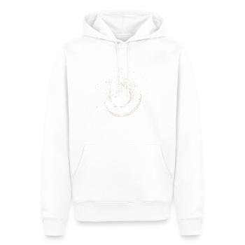 Conception de points abstraits - Sweat à capuche Premium bio Homme - blanc - Devant - Nico (187cm)