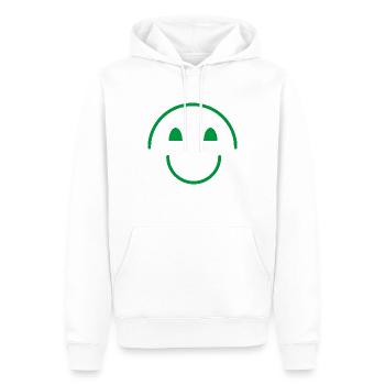 Vert sourire - Sweat à capuche Premium bio Homme - blanc - Devant - Nico (187cm)