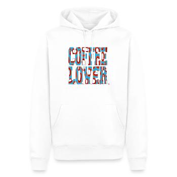statement drinking tired coffeebean sayings bday - Männer Premium Bio Hoodie - Weiß - Vorne - Nico (187cm)