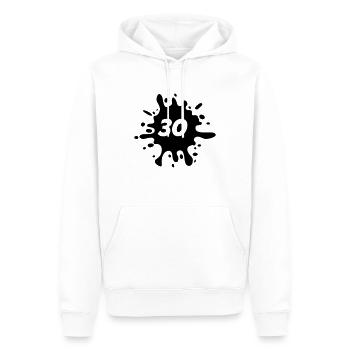 30 - Sweat à capuche Premium bio Homme - blanc - Devant - Nico (187cm)