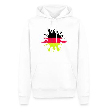 farbklecks deutschland - Männer Premium Bio Hoodie - Weiß - Vorne - Nico (187cm)