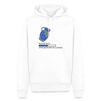 PLEASE WAIT Apfelwein is Loading... - Männer Premium Bio Hoodie - Weiß - Vorne - Nico (187cm)