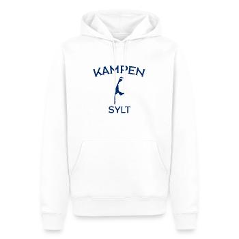 Sylt - Mer du Nord - Allemagne - Kampen - Île - Sweat à capuche Premium bio Homme - blanc - Devant - Nico (187cm)