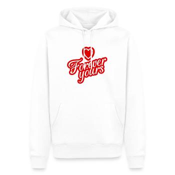 Forever yours - Männer Premium Bio Hoodie - Weiß - Vorne - Nico (187cm)