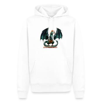 Böser Drache Basilisk - Männer Premium Bio Hoodie - Weiß - Vorne - Nico (187cm)