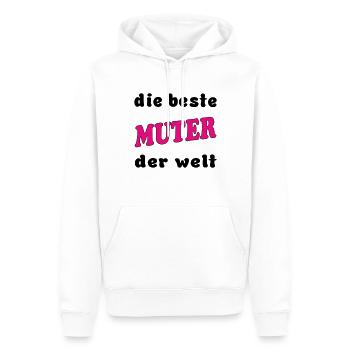 Die beste MUTER MERE des welt - Sweat à capuche Premium bio Homme - blanc - Devant - Nico (187cm)