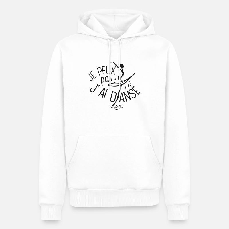 Je peux pas j'ai danse - Sweat à capuche Premium bio Homme - blanc