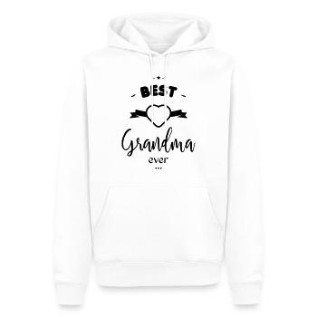 BEST Grandma ever - Sweat à capuche Premium bio Homme - blanc - Devant - Nico (187cm)