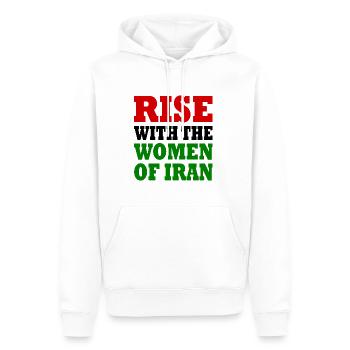 Rise with the women of iran - Männer Premium Bio Hoodie - Weiß - Vorne - Nico (187cm)