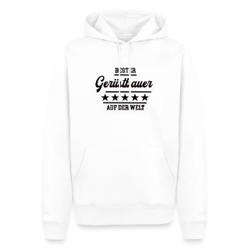 Gerüstbauer Bester Handwerker Gerüstbau Baustelle - Männer Premium Bio Hoodie - Weiß - Vorne - Nico (187cm)