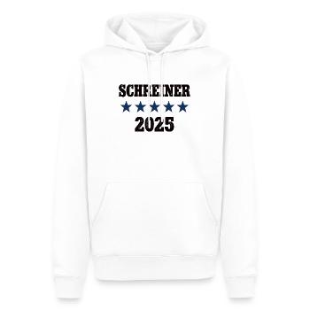 2025 Schreiner Beruf Schreinerei Job Arbeit Lehre - Männer Premium Bio Hoodie - Weiß - Vorne - Nico (187cm)