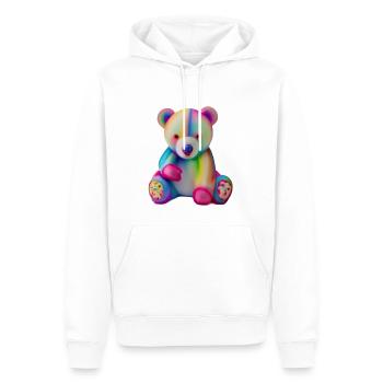 Multicolored teddy bear - Men’s Premium Organic Hoodie - white - Front - Nico (187cm)