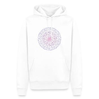 Flow pastell - Mandala made with Love - Männer Premium Bio Hoodie - Weiß - Vorne - Nico (187cm)