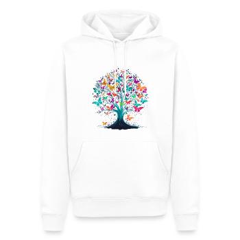 Schmetterling Baum Natur Raube Insekt - Männer Premium Bio Hoodie - Weiß - Vorne - Nico (187cm)