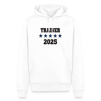 2025 Trainer Beruf Training Arbeit Sport Fußball - Männer Premium Bio Hoodie - Weiß - Vorne - Nico (187cm)