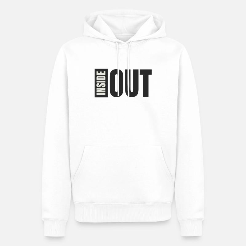 Inside out dunkel - Männer Premium Bio Hoodie - Weiß