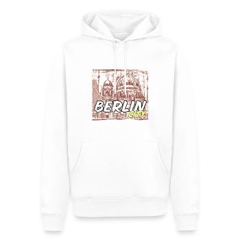 Berlin City - Männer Premium Bio Hoodie - Weiß - Vorne - Nico (187cm)