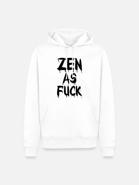 Zen As Fuck - Männer Premium Bio Hoodie - Weiß