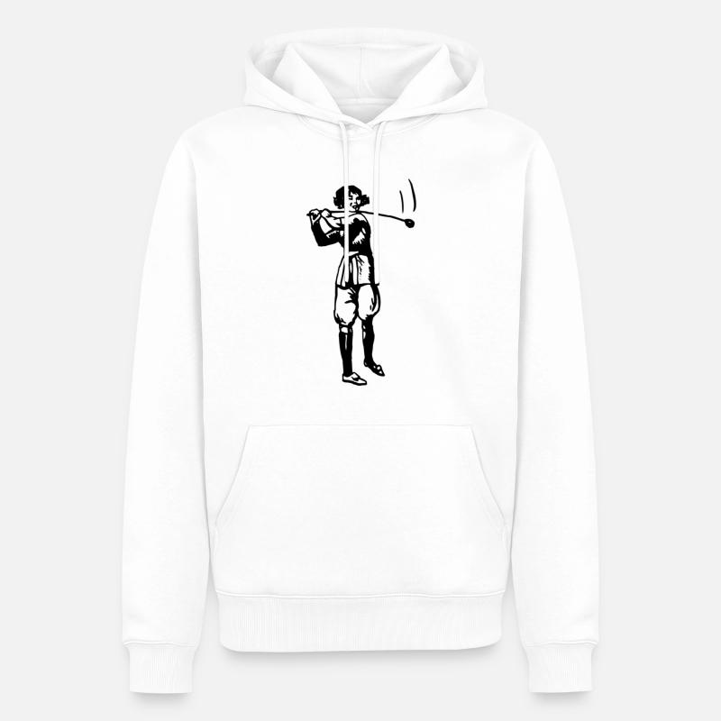 Golf - Golfen - Golfer - Männer Premium Bio Hoodie - Weiß