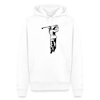 Golf - Golf - Golfeur - Sweat à capuche Premium bio Homme - blanc - Devant - Nico (187cm)