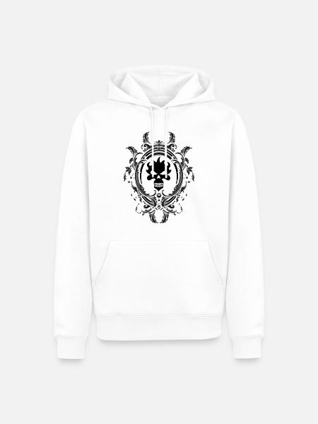 Skull - Men’s Premium Organic Hoodie - white