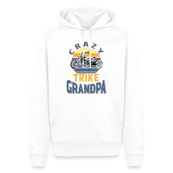 Trike Grand-père - Sweat à capuche Premium bio Homme - blanc - Devant - Nico (187cm)