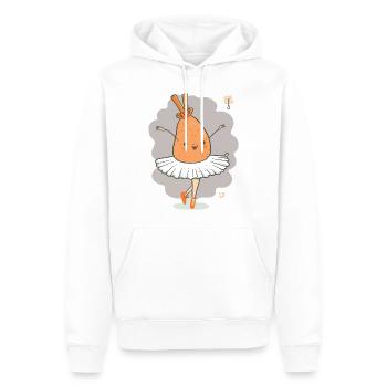 Danser sous les projecteurs - Sweat à capuche Premium bio Homme - blanc - Devant - Nico (187cm)