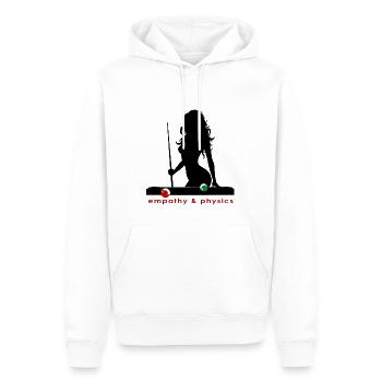Poolbillard - Die 8 und ihr Queue - Männer Premium Bio Hoodie - Weiß - Vorne - Nico (187cm)