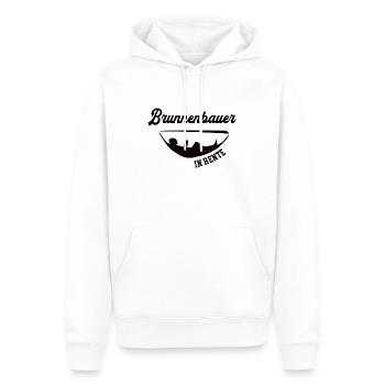 Brunnenbauer in Rente Rentenbeginn Brunnenbau - Männer Premium Bio Hoodie - Weiß - Vorne - Nico (187cm)
