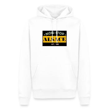 Non stop Alsace - Sweat à capuche Premium bio Homme - blanc - Devant - Nico (187cm)