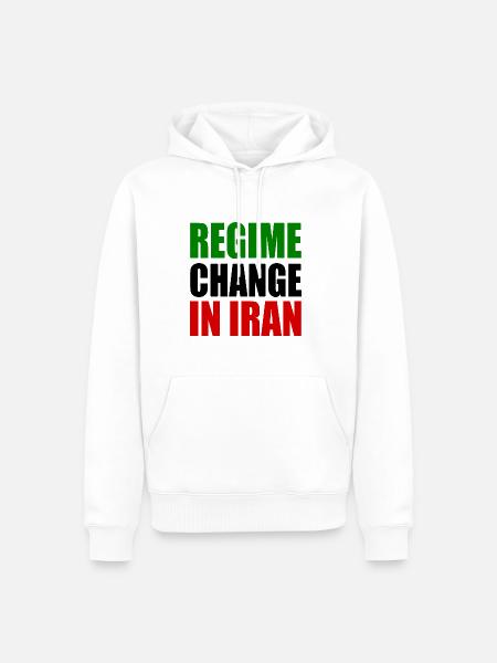 Regime change in iran - Men’s Premium Organic Hoodie - white
