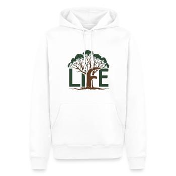 Life Tree - Männer Premium Bio Hoodie - Weiß - Vorne - Nico (187cm)