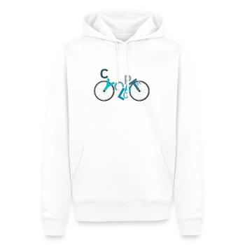 Cyclopath design pour cyclistes - Sweat à capuche Premium bio Homme - blanc - Devant - Nico (187cm)