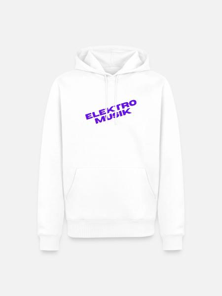 Elektro Musik - Männer Premium Bio Hoodie - Weiß