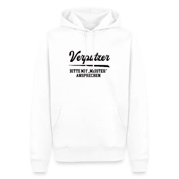 Verputzer Meister Prüfung Bestanden Stukkateur - Männer Premium Bio Hoodie - Weiß - Vorne - Nico (187cm)