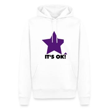 Its OK - Männer Premium Bio Hoodie - Weiß - Vorne - Nico (187cm)